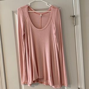 Free People pink t-shirt dress